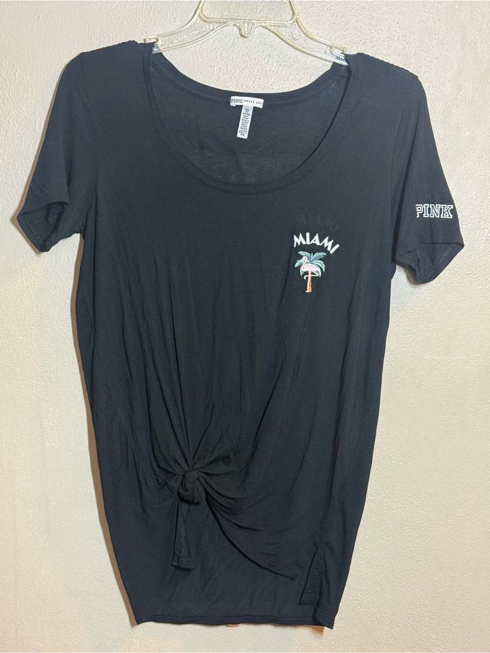 Vintage PINK Victoria's Secret Miami Tie-Front T Sz Sm